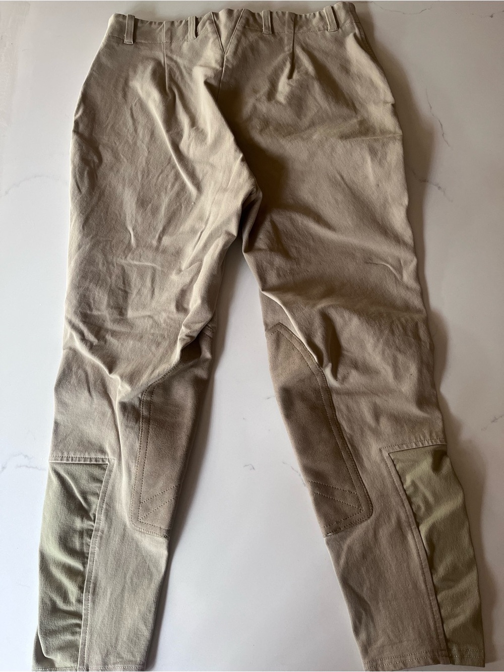 Ariat Women's Tan Cargo Riding Jeans 34R small stain on front leg. Discounted